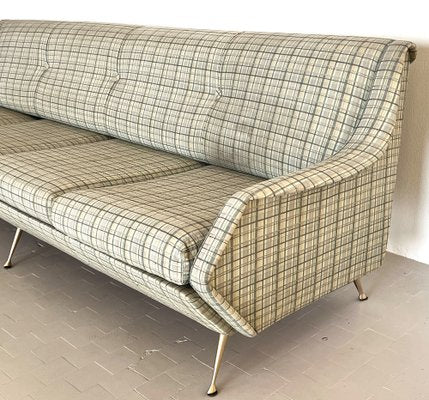 Large Italian Sofa with Brass Legs, 1950s-VNE-1723297