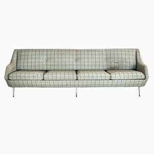 Large Italian Sofa with Brass Legs, 1950s-VNE-1723297