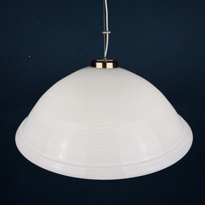 Large Italian Swirl Murano Glass Pendant Lamp, 1980s-WQC-1194069