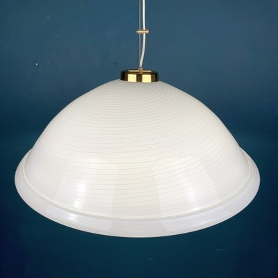 Large Italian Swirl Murano Glass Pendant Lamp, 1980s-WQC-1194069