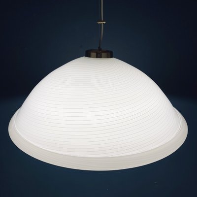 Large Italian Swirl Murano Glass Pendant Lamp, 1980s-WQC-1194069