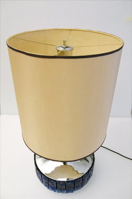 Large Italian Table Lamp with Hammered Glasses, 1970s-HS-1374785