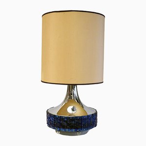 Large Italian Table Lamp with Hammered Glasses, 1970s-HS-1374785