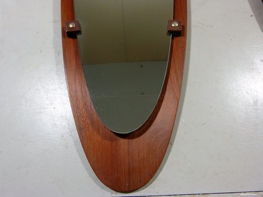 Large Italian Teak Mirror from Mobili Polli, 1960s-TU-592804