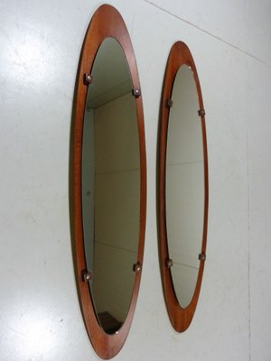 Large Italian Teak Mirror from Mobili Polli, 1960s-TU-592804