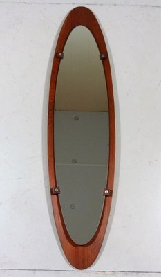 Large Italian Teak Mirror from Mobili Polli, 1960s-TU-592804