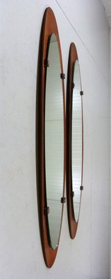 Large Italian Teak Mirror from Mobili Polli, 1960s-TU-592804