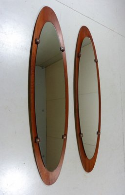 Large Italian Teak Mirror from Mobili Polli, 1960s-TU-592804