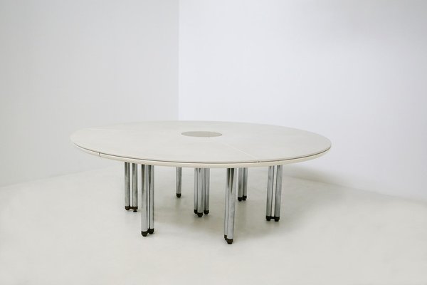 Large Italian White Table by Hiroyuki Toyoda, 1980s-RCE-1100055