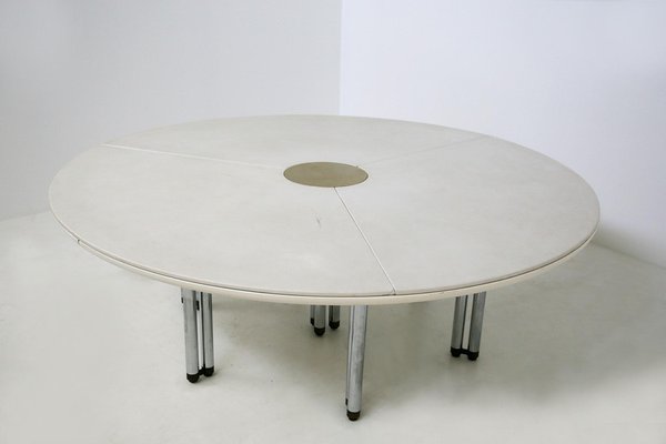 Large Italian White Table by Hiroyuki Toyoda, 1980s-RCE-1100055