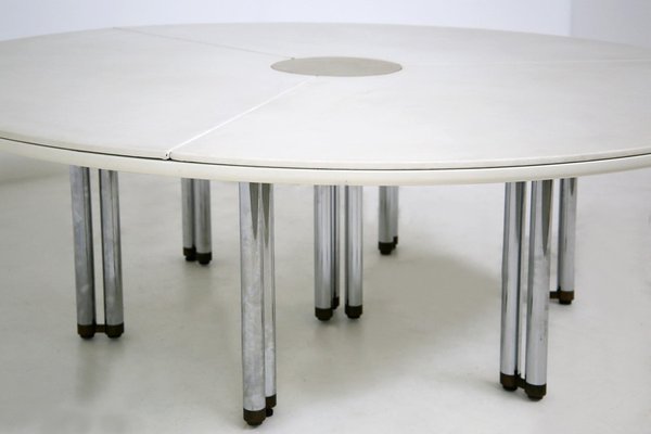 Large Italian White Table by Hiroyuki Toyoda, 1980s-RCE-1100055