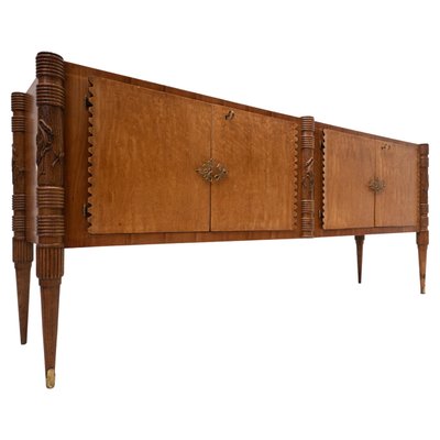 Large Italian Wooden Sideboard attributed to Pier Luigi Colli with Four Doors, 1940s-FGA-1433250