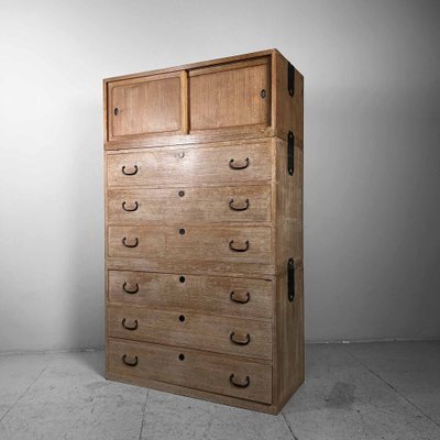 Large Japanese Kimono Tansu Chests of Drawers, 1960s., Set of 3-DWL-1802945