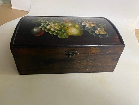 Large Jewelry Box with Fruit Decor in Wood, England, 20th Century-UR-1791906