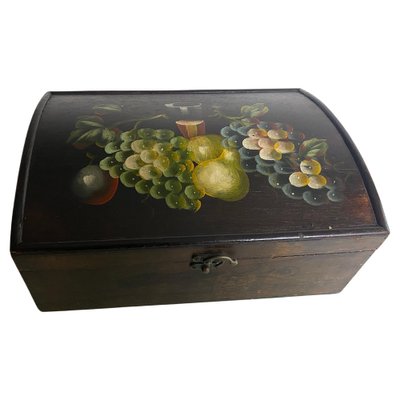 Large Jewelry Box with Fruit Decor in Wood, England, 20th Century-UR-1791906