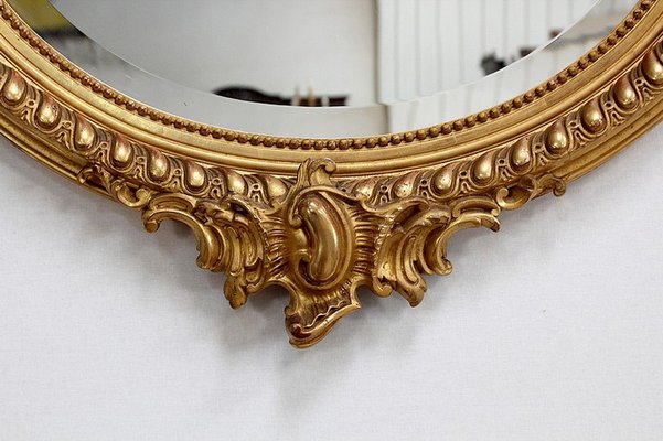 Large Late 19th Century Oval Mirror-RVK-969967