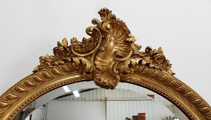 Large Late 19th Century Oval Mirror-RVK-969967