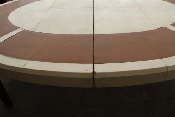 Large Leather and Parchment Conference Table, 1940s-KMQ-669940