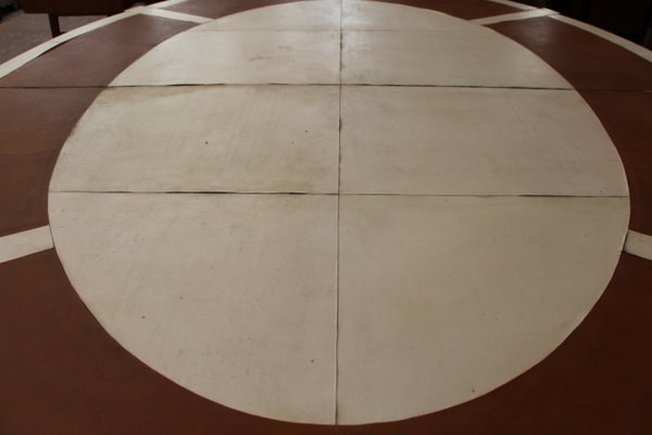 Large Leather and Parchment Conference Table, 1940s-KMQ-669940