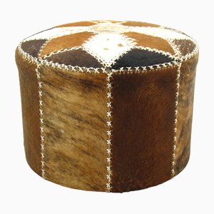 Large Leather Pouf, 1980s-WVA-1799621