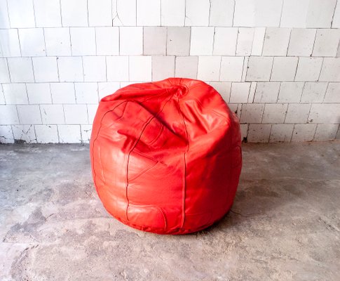 Large Leather Pouf, Brazil, 2000s-VCV-1005383