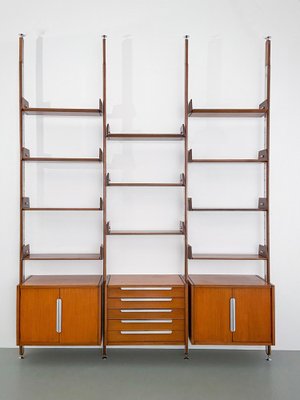 Large Library Room divider in Teak and Metal by Ico & Luisa Parisi, Italy, 1960s-ITV-1410628