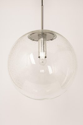 Large Limburg Chrome with Clear Glass Ball Pendant, Germany, 1970s-UGR-1085205