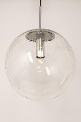 Large Limburg Chrome with Clear Glass Ball Pendant, Germany, 1970s-UGR-1085205