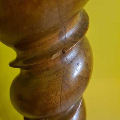 Large Louis XII French Walnut Barley Twisted Pillar, 1870s-VHW-2026718