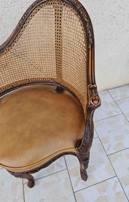 Large Louis XV Chair in Leather-AWH-1748701