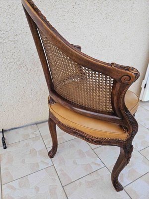 Large Louis XV Chair in Leather-AWH-1748701