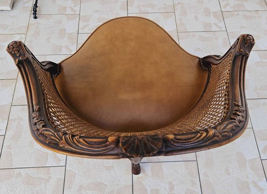 Large Louis XV Chair in Leather-AWH-1748701