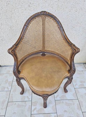 Large Louis XV Chair in Leather-AWH-1748701