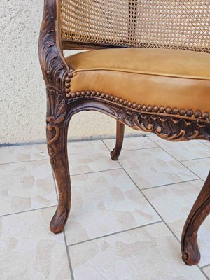 Large Louis XV Chair in Leather-AWH-1748701