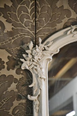 Large Louis XV Mirror in White-AXR-1725393