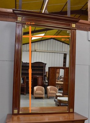 Large Louis XVI Mahogany Mirror, Late 19th Century-RVK-1431704