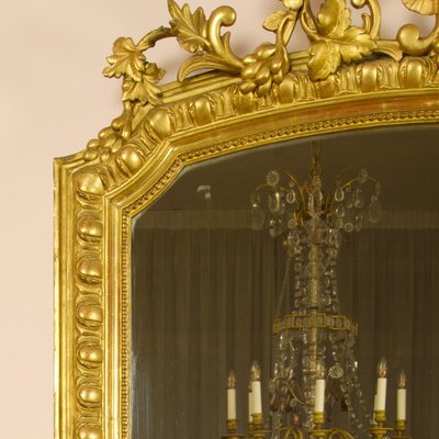 Large Louis XVI Wall Mirror, France, 1860s-KMT-948183