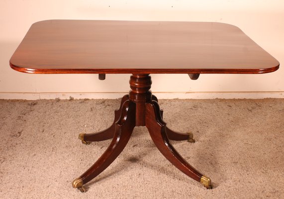 Large Mahogany Quadrip Table, 1800s-HPU-1167984