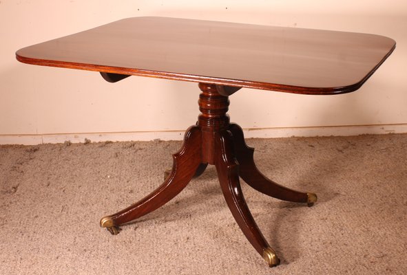 Large Mahogany Quadrip Table, 1800s-HPU-1167984