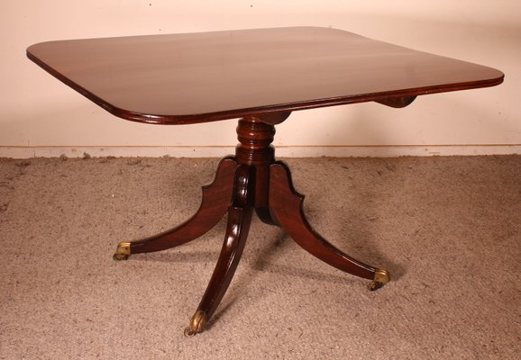 Large Mahogany Quadrip Table, 1800s-HPU-1167984