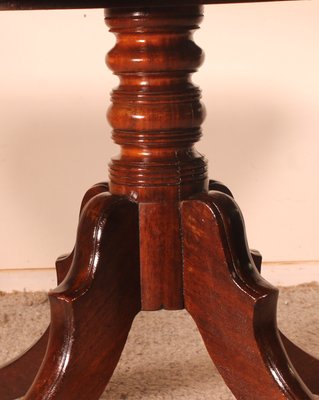 Large Mahogany Quadrip Table, 1800s-HPU-1167984