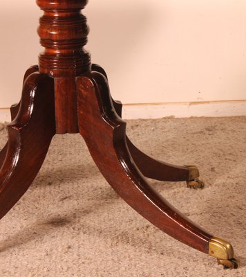 Large Mahogany Quadrip Table, 1800s-HPU-1167984