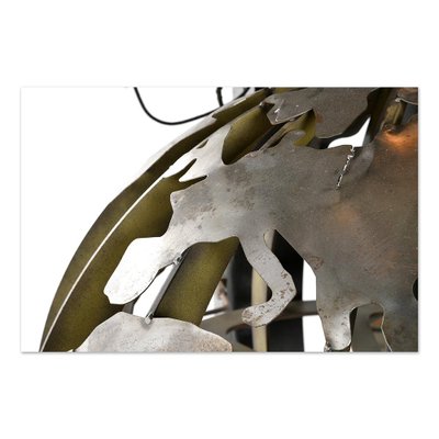 Large Map-World Sculpture, Steel Cast Iron-NQ-1306775