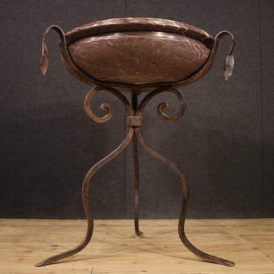 Large Marble Tub with Wrought Iron Tripod, 1950-RP-2034727