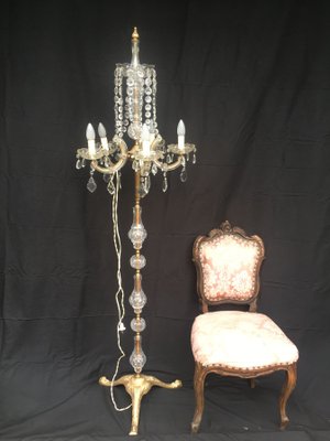 Large Maria Teresa Crystal Floor Lamp, 1950s-WQQ-689275