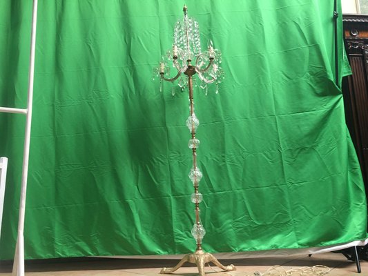 Large Maria Teresa Crystal Floor Lamp, 1950s-WQQ-689275