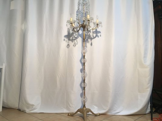 Large Maria Teresa Crystal Floor Lamp, 1950s-WQQ-689275