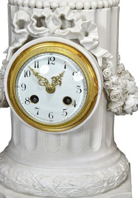 Large Marie Antoinette Biscuit Porcelain Clock-WFS-955711