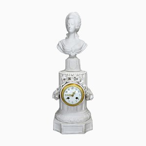 Large Marie Antoinette Biscuit Porcelain Clock-WFS-955711