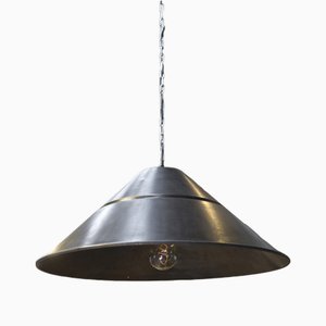 Large Metal Saucer Pendant Lamp from Bekaert, 1960s-NEN-2043214